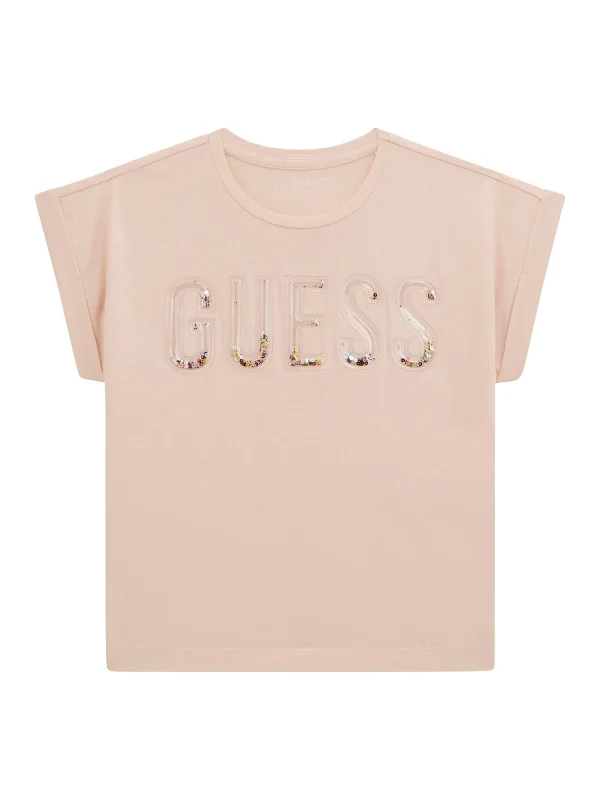 Guess κοντομάνικο T-shirt κορίτσι J5GI09K6YW4-G63Q σομόν Guess κοντομάνικο T-shirt κορίτσι J5GI09K6YW4-G63Q σομόν