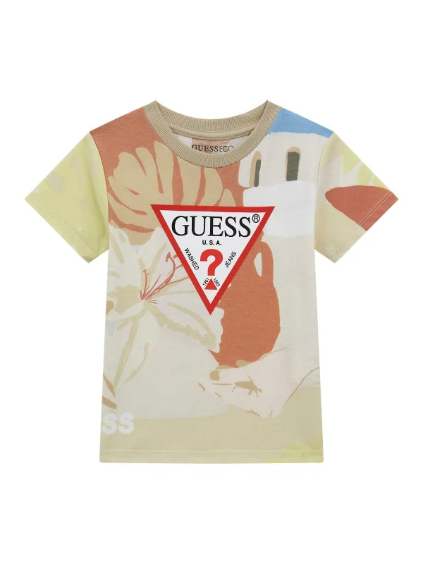 Guess κοντομάνικο t-shirt αγόρι N5GI07K8HM4-G011 εκρού Guess κοντομάνικο t-shirt αγόρι N5GI07K8HM4-G011 εκρού