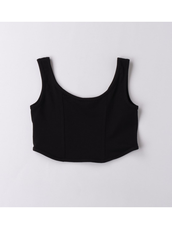 IDO crop top κορίτσι 4B688-0658 μαύρο