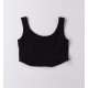 IDO crop top κορίτσι 4B688-0658 μαύρο