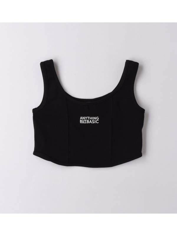 IDO crop top κορίτσι 4B688-0658 μαύρο