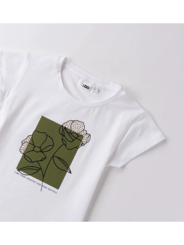 IDO κοντομάνικο T-shirt κορίτσι 4B844-0113 λευκό IDO κοντομάνικο T-shirt κορίτσι 4B844-0113 λευκό