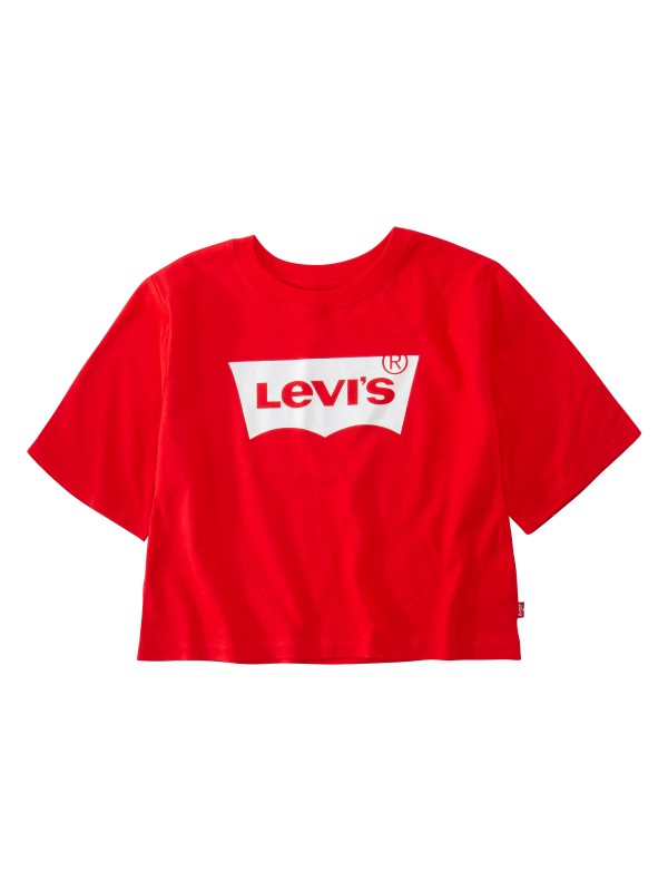 LEVI'S crop κοντομάνικο t-shirt κορίτσι 3E0220-R6W κόκκινο LEVI'S crop κοντομάνικο t-shirt κορίτσι 3E0220-R6W κόκκινο