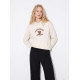 Tiffosi εφηβική μακρυμάνικη φούτερ μπλούζα κορίτσι 10066985-110 λευκό