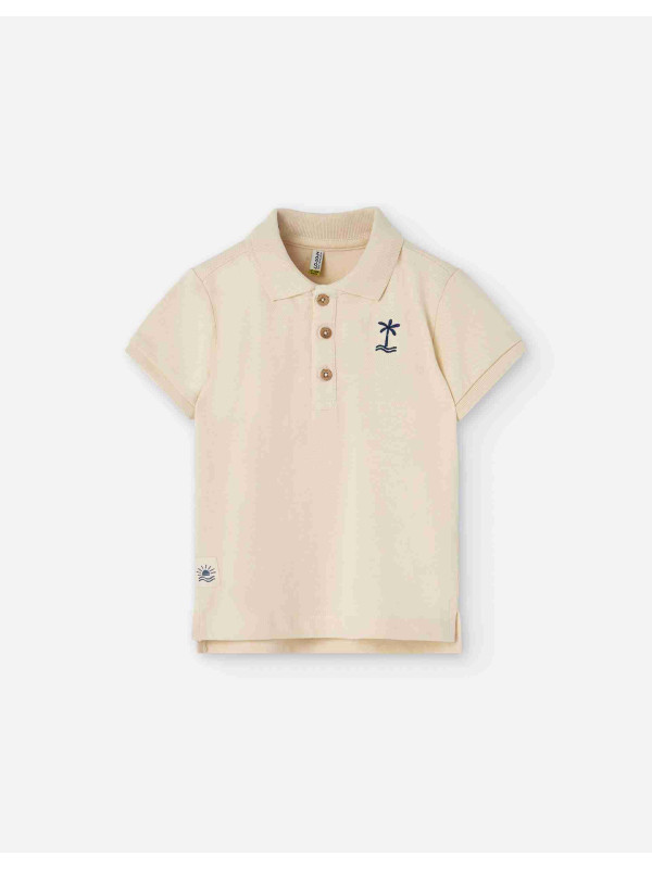 Losan βρεφικό κοντομάνικο polo αγόρι LBBAP0301_25002-White εκρού