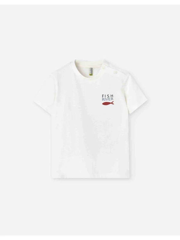 Losan κοντομάνικο t-shirt αγόρι LBBAP0303_25001-Ecru εκρού