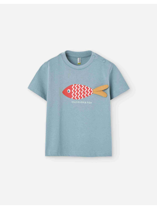 Losan κοντομάνικο t-shirt αγόρι LBBAP0303_25004-Grey γκρι