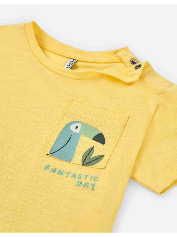 Losan κοντομάνικο T-shirt αγόρι LBBAP0303_25022-Light Yellow κίτρινο