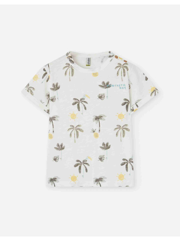 Losan κοντομάνικο T-shirt αγόρι LBBAP0303_25023-Ecru λευκό