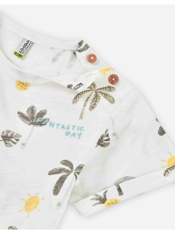 Losan κοντομάνικο T-shirt αγόρι LBBAP0303_25023-Ecru λευκό