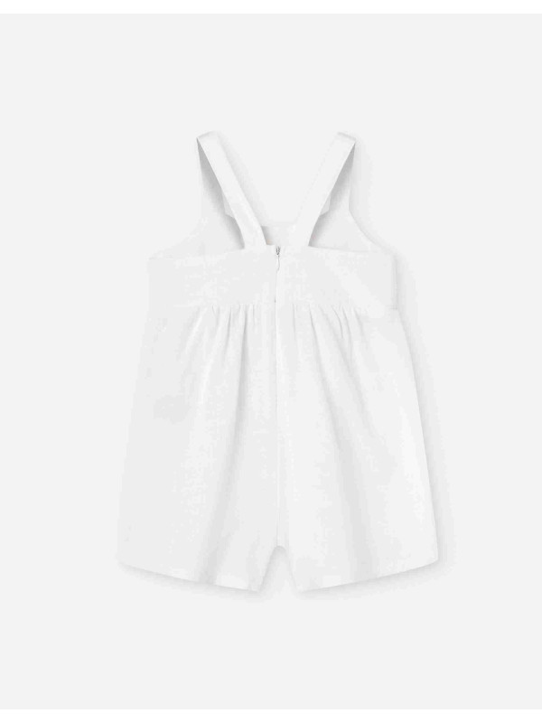 Losan βρεφική ολόσωμη φόρμα κορίτσι LBGAP0502_25002-White λευκό