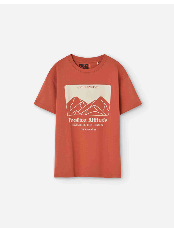 Losan κοντομάνικο t-shirt αγόρι LJBAP0103_25006-Brown καφέ