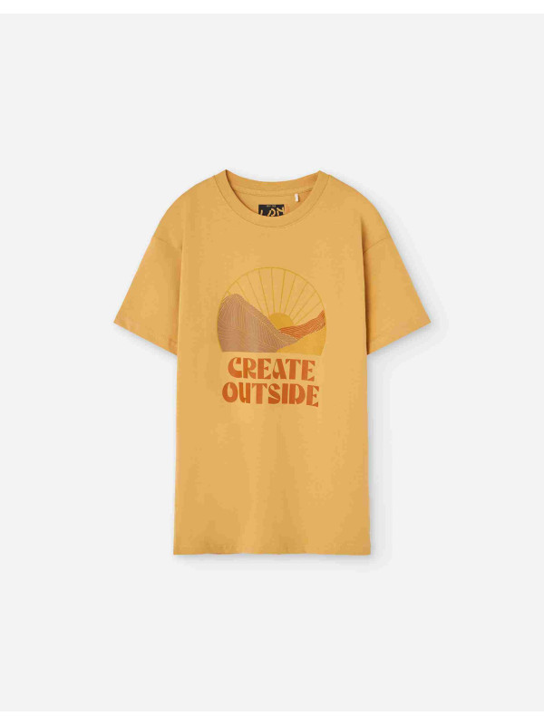 Losan κοντομάνικο t-shirt αγόρι LJBAP0103_25009-Light Mustard μουσταρδί
