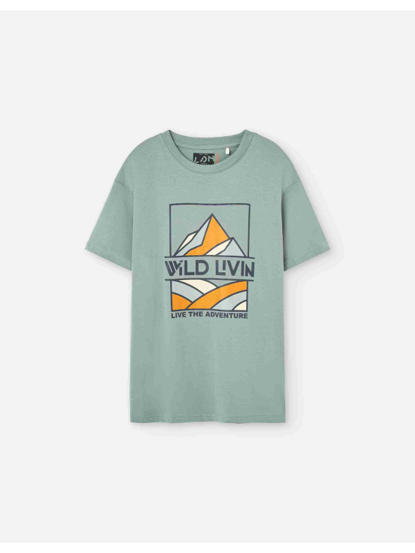 Losan κοντομάνικο t-shirt αγόρι LJBAP0103_25009-Green Πράσινο