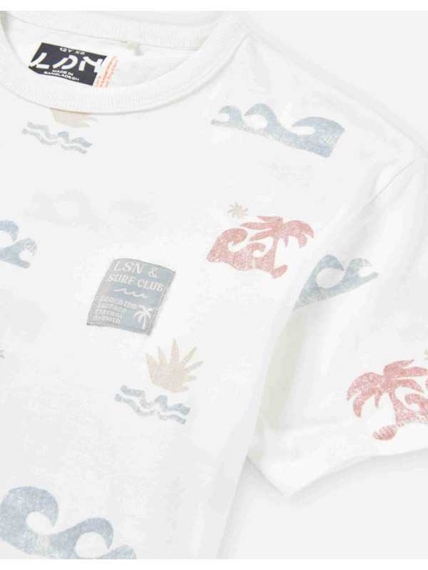 Losan κοντομάνικο t-shirt αγόρι LJBAP0103_25022-Ecru εκρού