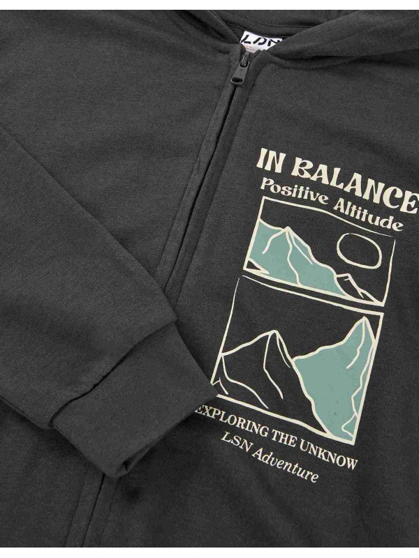 Losan φούτερ ζακέτα αγόρι LJBAP0201_25002-Dark Grey γκρι