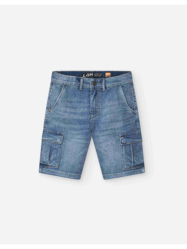 Losan τζιν σορτς αγόρι LJBAP0602_25017-Denim μπλε