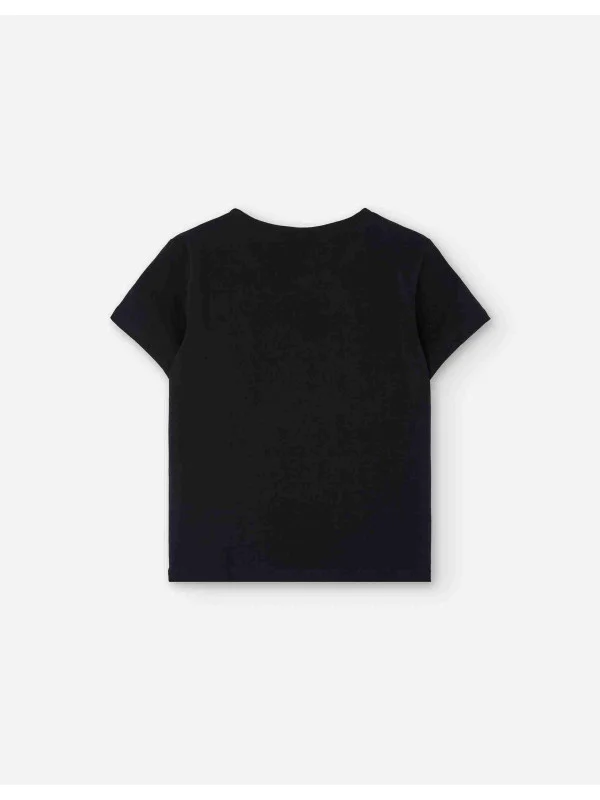 Losan κοντομάνικο crop top κορίτσι LJGAP0103_25004-Black μαύρο