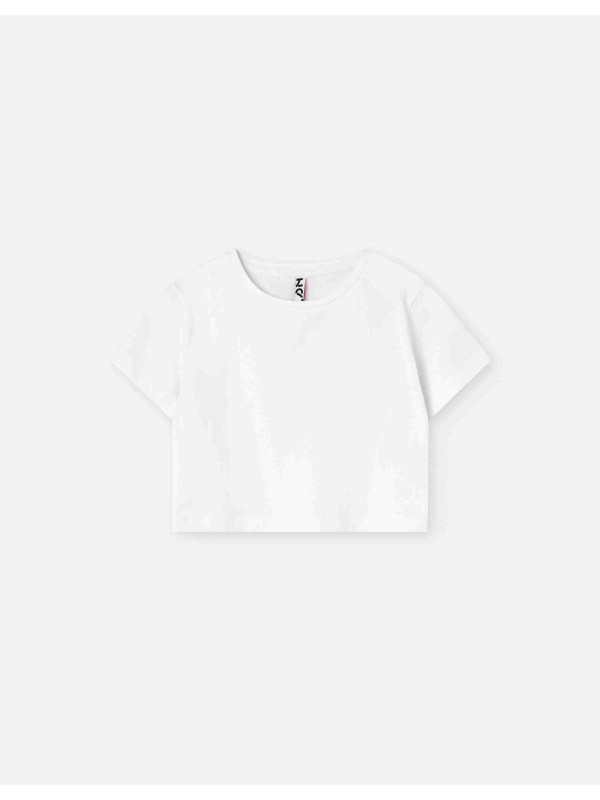 Losan κοντομάνικο crop top κορίτσι LJGAP0103_25005-White λευκό