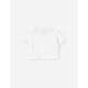 Losan κοντομάνικο crop top κορίτσι LJGAP0103_25005-White λευκό