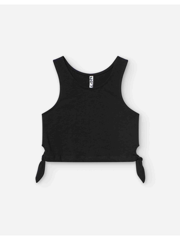 Losan αμάνικο crop top κορίτσι LJGAP0103_25025-Black μαύρο