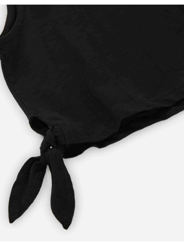 Losan αμάνικο crop top κορίτσι LJGAP0103_25025-Black μαύρο