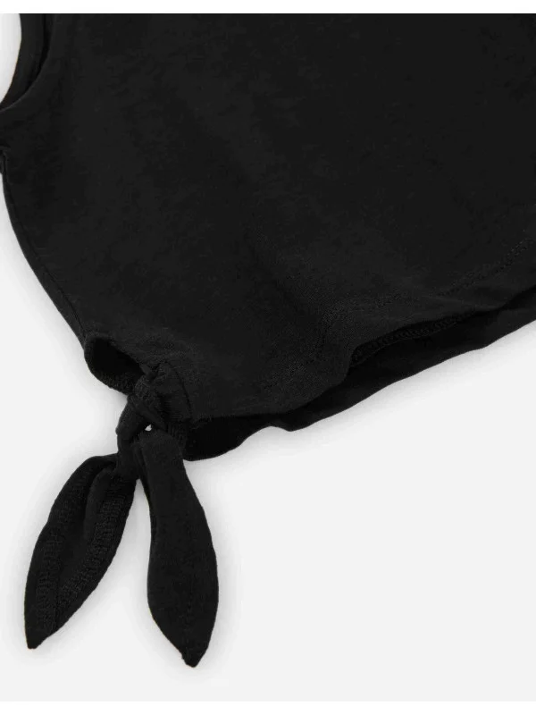 Losan αμάνικο crop top κορίτσι LJGAP0103_25025-Black μαύρο
