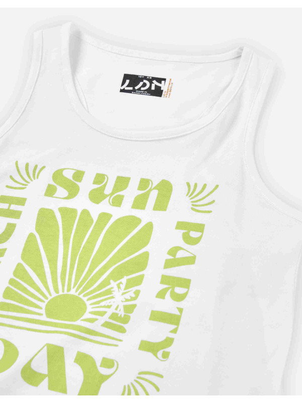 Losan αμάνικη μπλούζα κορίτσι LJGAP0103_25029-White λευκό