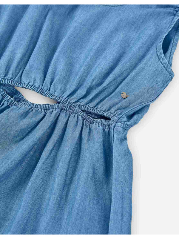 Losan αμάνικο τζιν φόρεμα LJGAP0501_25006-Blue μπλε