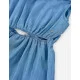 Losan αμάνικο τζιν φόρεμα LJGAP0501_25006-Blue μπλε