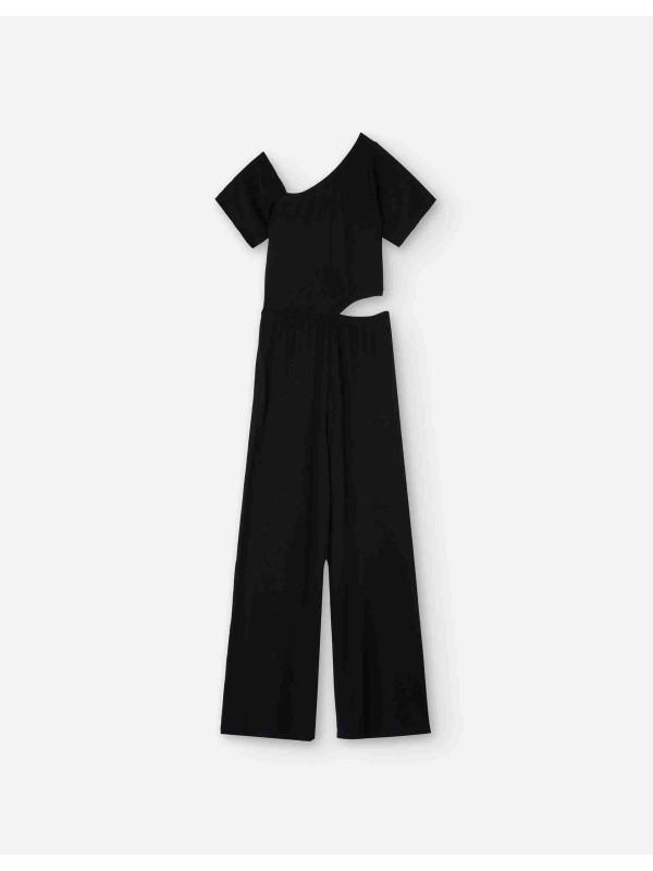 Losan rib ολόσωμη παντελόνα κορίτσι LJGAP0502_25001-Black μαύρο