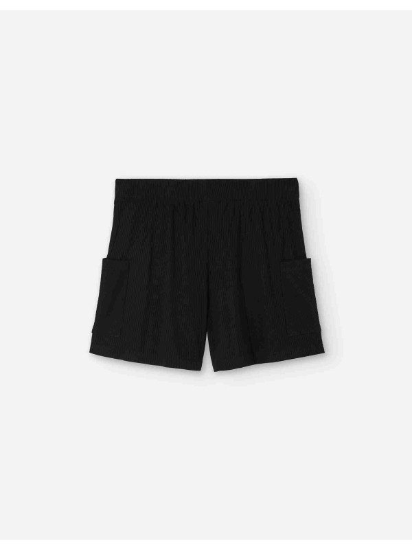 Losan rib σορτς κορίτσι LJGAP0602_25002-Black μαύρο