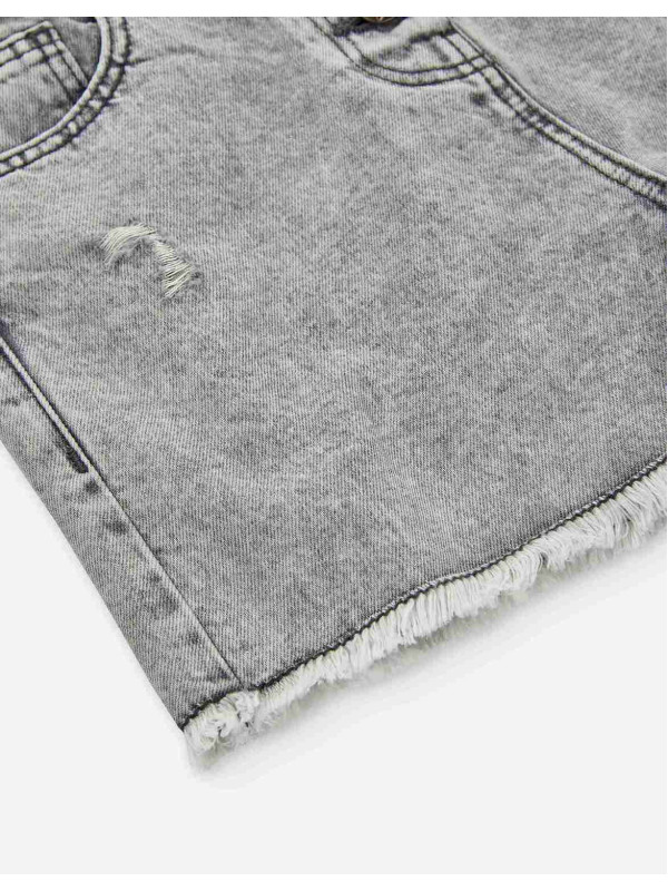 Losan τζιν σορτς κορίτσι LJGAP0602_25003-Black Denim γκρι