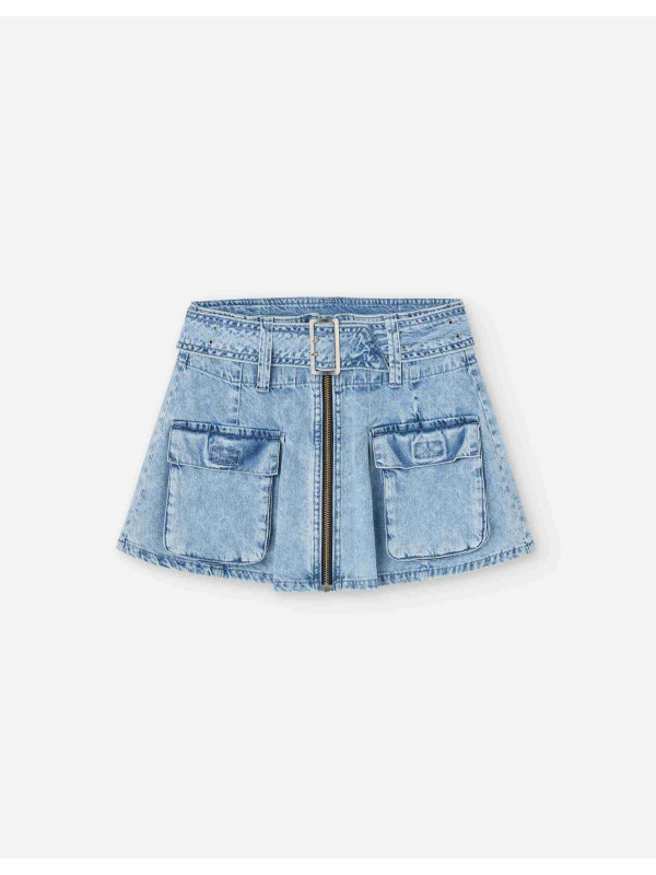 Losan τζιν φούστα κορίτσι LJGAP0603_25001-Denim μπλε
