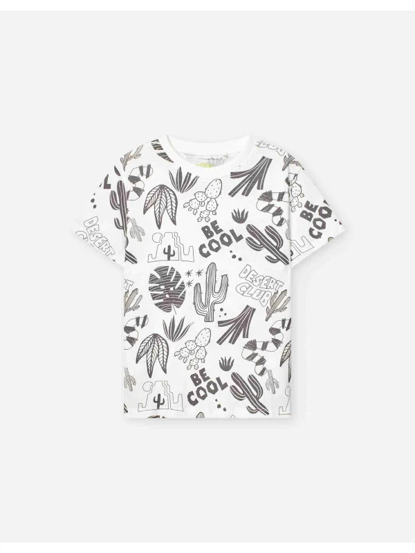Losan κοντομάνικο T-shirt αγόρι LKBAP0303_25036-Ecru εκρού