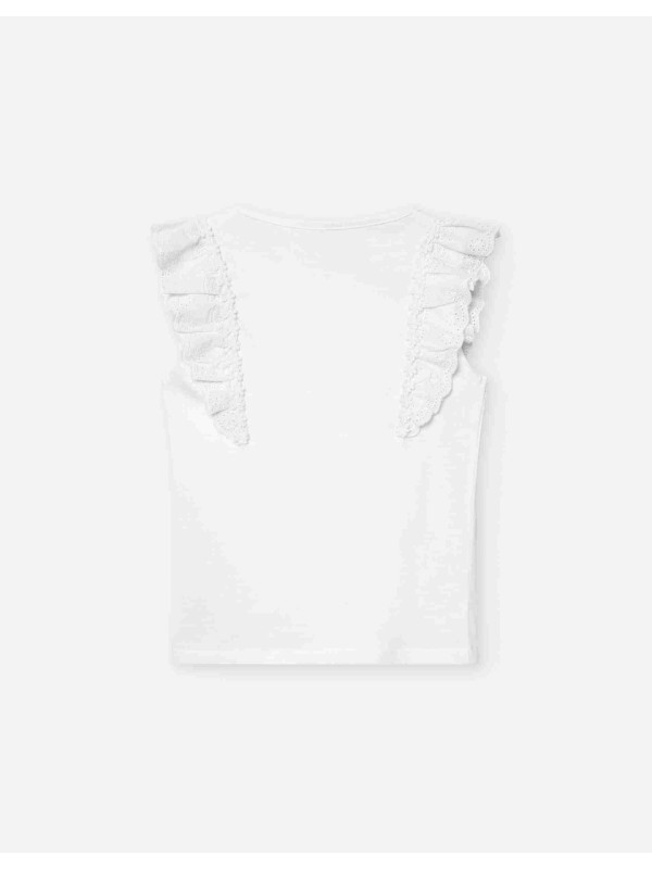Losan αμάνικη μπλούζα κορίτσι LKGAP0303_25011-White λευκό