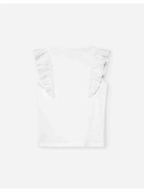 Losan αμάνικη μπλούζα κορίτσι LKGAP0303_25011-White λευκό