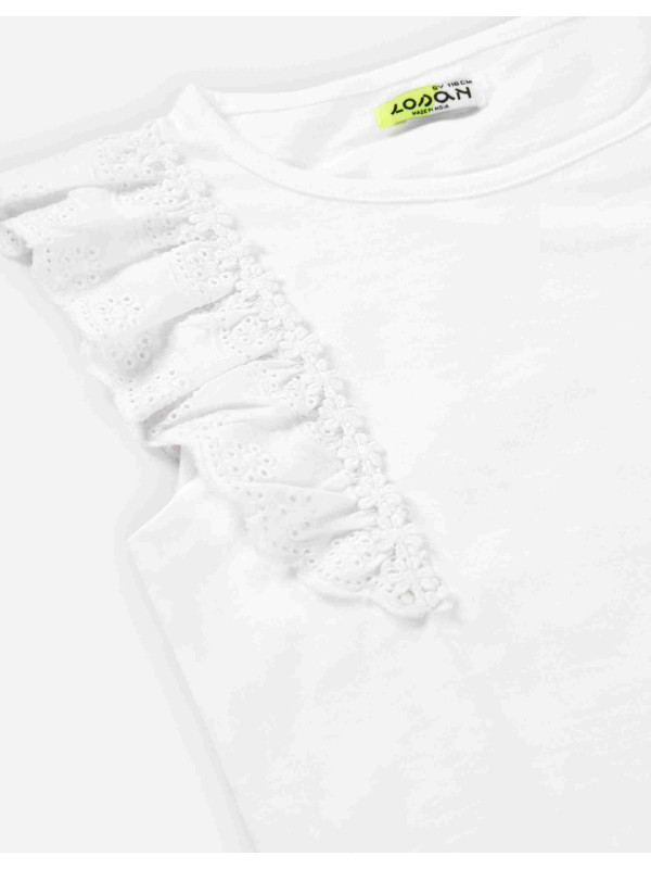 Losan αμάνικη μπλούζα κορίτσι LKGAP0303_25011-White λευκό