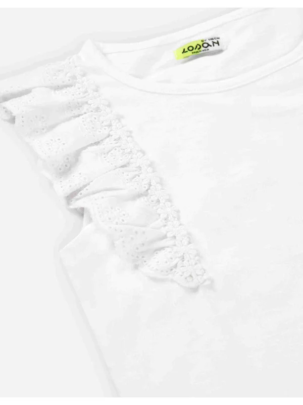 Losan αμάνικη μπλούζα κορίτσι LKGAP0303_25011-White λευκό