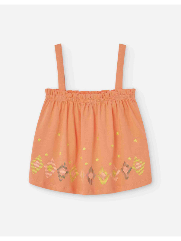 Losan αμάνικο top κορίτσι LKGAP0303_25031-Pink πορτοκαλί