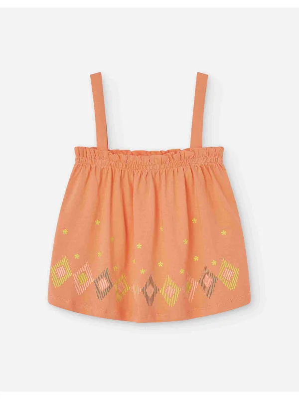Losan αμάνικο top κορίτσι LKGAP0303_25031-Pink πορτοκαλί
