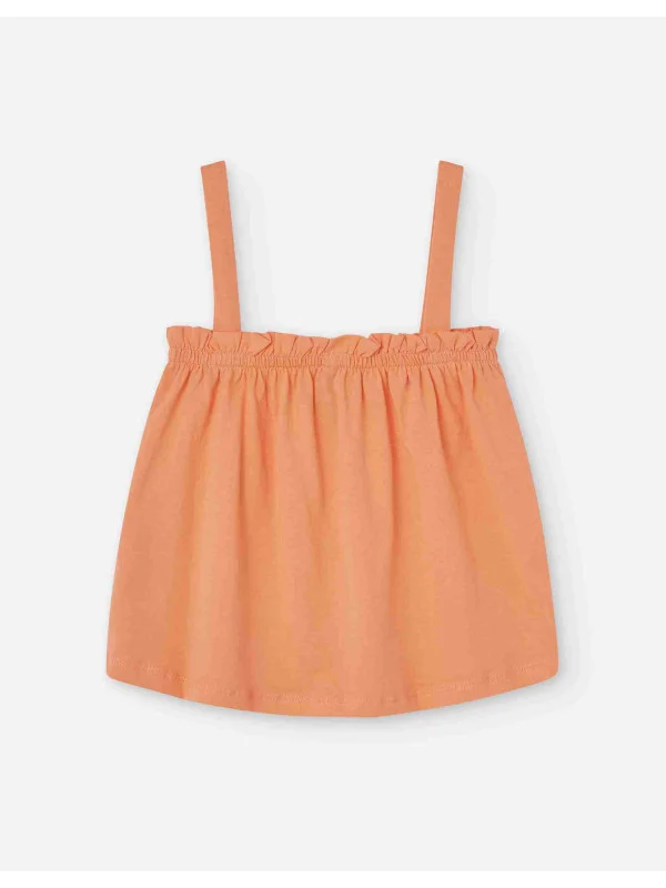 Losan αμάνικο top κορίτσι LKGAP0303_25031-Pink πορτοκαλί