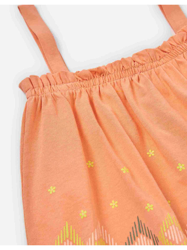 Losan αμάνικο top κορίτσι LKGAP0303_25031-Pink πορτοκαλί