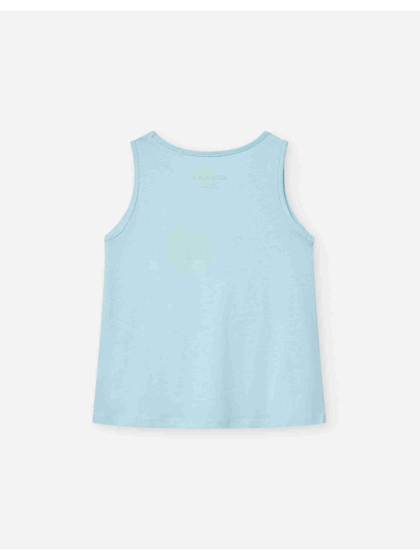Losan αμάνικο top κορίτσι LKGAP0303_25040-Light Blue γαλάζιο