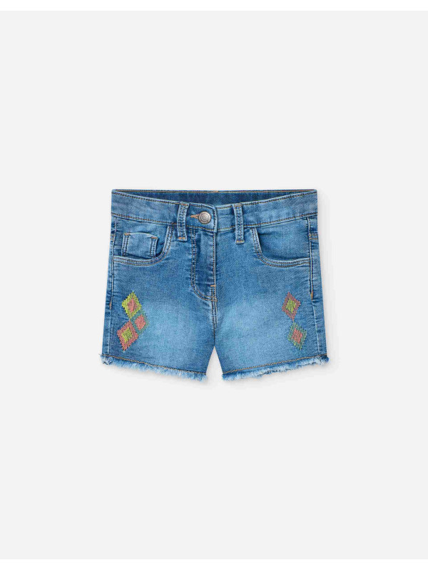 Losan τζιν σορτς κορίτσι LKGAP0402_25017-Light Denim Μπλε