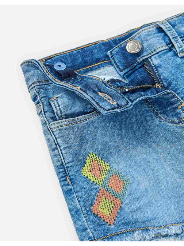 Losan τζιν σορτς κορίτσι LKGAP0402_25017-Light Denim Μπλε