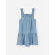 Losan αμάνικο τζιν φόρεμα LKGAP0501_25043-Light Denim μπλε