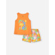 Losan σετ t-shirt σορτς κορίτσι LKGAP0602_25001-Orange πορτοκαλί