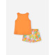 Losan σετ t-shirt σορτς κορίτσι LKGAP0602_25001-Orange πορτοκαλί