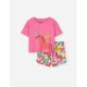 Losan σετ σορτς t-shirt κορίτσι LKGAP0602_25003-Pink Ροζ